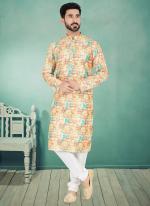 Dhupion Silk Multi Colour Festival Wear Printed Readymade Kurta Pajama